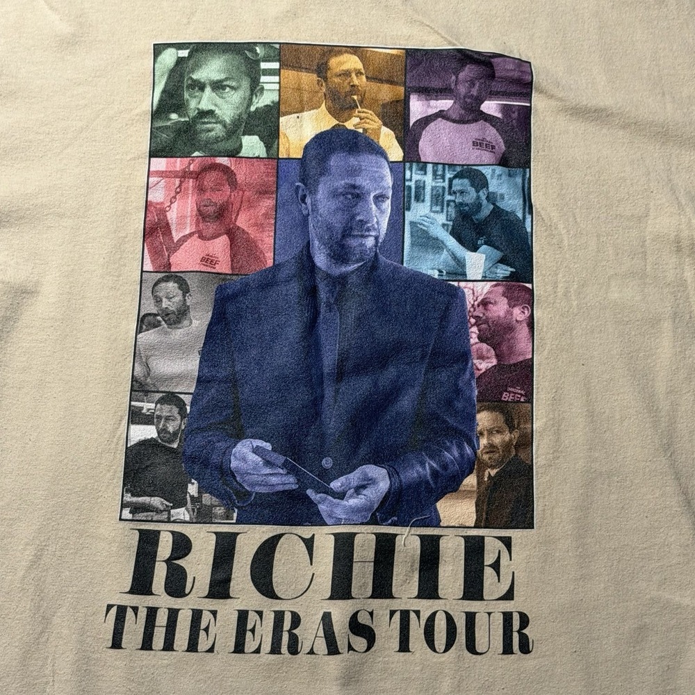 Richie The Eras Tour T Shirt Mens Large Beige Graphic Tee Funny Parody Shirt - Picture 2 of 6